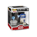 R2-D2 e Princesa Leia Holograma – Funko Pop! Deluxe Star Wars | Edição Icônica com Protetor Grátis