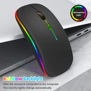 LED Mouse Wireless Congdi 2.4GHz e Bluetooth 5.1, Recarregável, Compacto e Silencioso