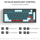 Teclado Gamer Mecânico MageGee 75% com Iluminação Azul e Interruptores Amarelos, Controle por Knob e EVA Foam