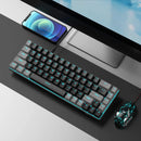 Teclado Gamer Mecânico MageGee 60% Portátil, MK-BOX, Retroiluminação LED, Compacto com 68 Teclas - Teclado Mini para Escritório com Fio