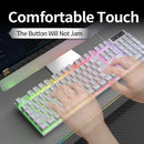 Teclado Gamer K500 com Fio, Mecânico, Luminosa com Bloqueio de Cores, Ergonômico e Botões Sem Conflito - Acessórios para PC Desktop