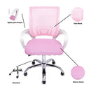 Cadeira de Escritório Ergonômica Begônia com Tela Mesh Rosa