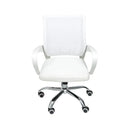 Cadeira de Escritório Ergonômica Begônia Branca com Tela Mesh