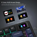 Teclado Mecânico Gamer WOMIER S-K80 75% Hot Swappable com Display Inteligente - Com Fio para PC, Computador e Laptop