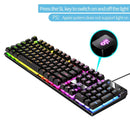Teclado Gamer K500 com Fio, Mecânico, Luminosa com Bloqueio de Cores, Ergonômico e Botões Sem Conflito - Acessórios para PC Desktop