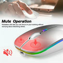 LED Mouse Wireless Congdi 2.4GHz e Bluetooth 5.1, Recarregável, Compacto e Silencioso