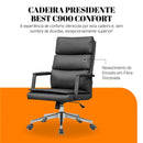 Cadeira de Escritório Giratória Best C900 Black com Rodízios 360° e Conforto