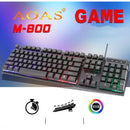 Teclado Gamer Semi-Mecânico LED RGB USB M-800