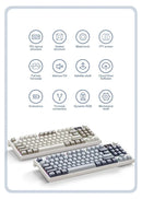 Teclado Gamer K86 com Retroiluminação Colorida, Mecânico, 87 Teclas, Conexão com Fio/ Sem Fio, Hot Swap Silencioso para Computador e Tablet