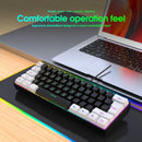 Teclado Gamer Ultra-Compacto com Fio RGB, Teclas Flutuantes e 61 Teclas