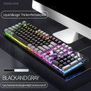 Teclado Gamer K500 com Fio, Mecânico, Luminosa com Bloqueio de Cores, Ergonômico e Botões Sem Conflito - Acessórios para PC Desktop