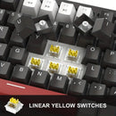 Teclado Gamer Mecânico MageGee 75% com Iluminação Azul e Interruptores Amarelos, Controle por Knob e EVA Foam